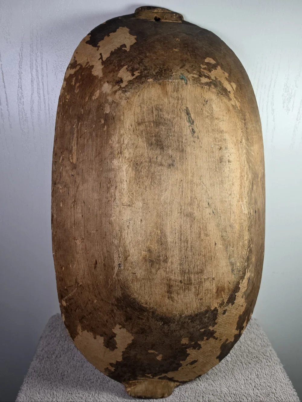 Antique Primitive Hand Carved Hewn Wooden Dough Bowl